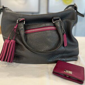 Pink and Grey Coach handbag